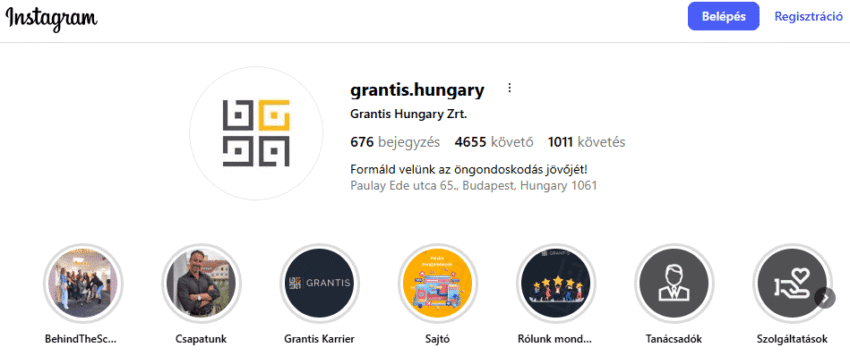 pénzügyi tartalmak Instagramon
